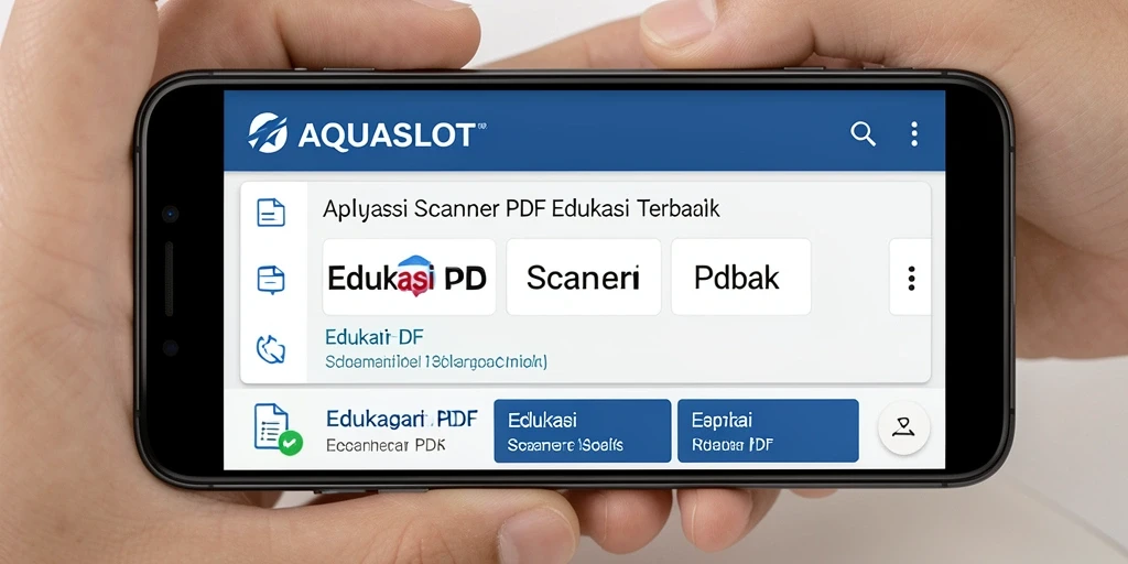 Antarmuka AQUASLOT yang intuitif dan fungsional untuk Scanner PDF.