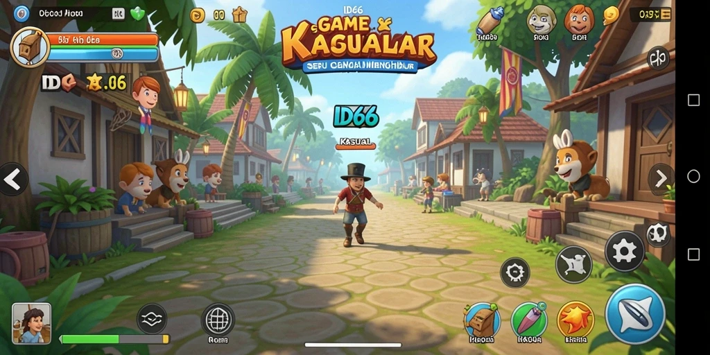 Antarmuka pengguna yang cerah dan intuitif di <strong>ID66</strong>.