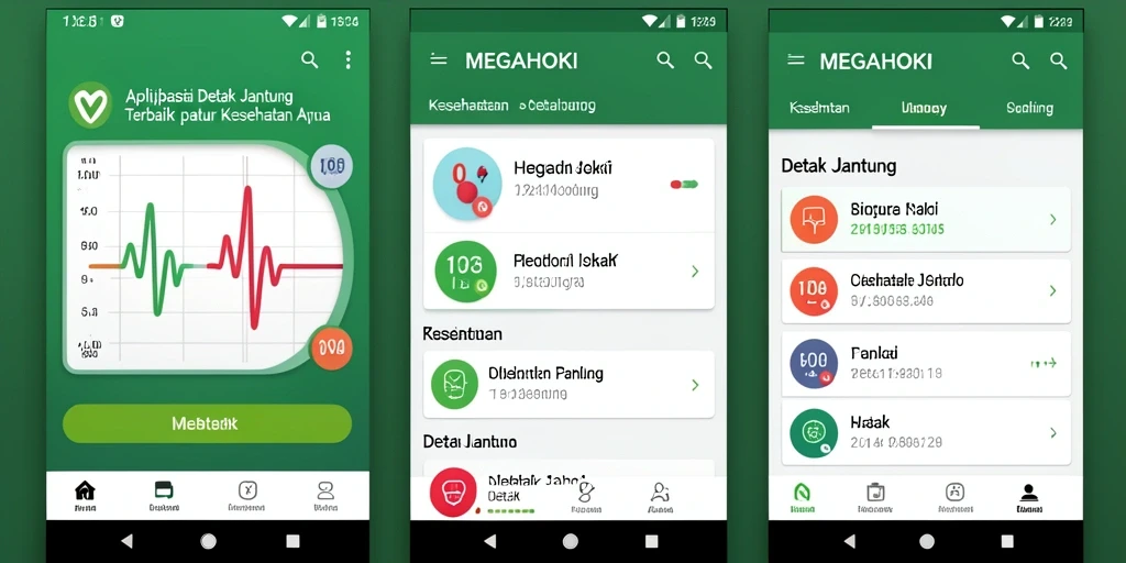 Antarmuka user-friendly MEGAHOKI untuk memantau detak jantung.