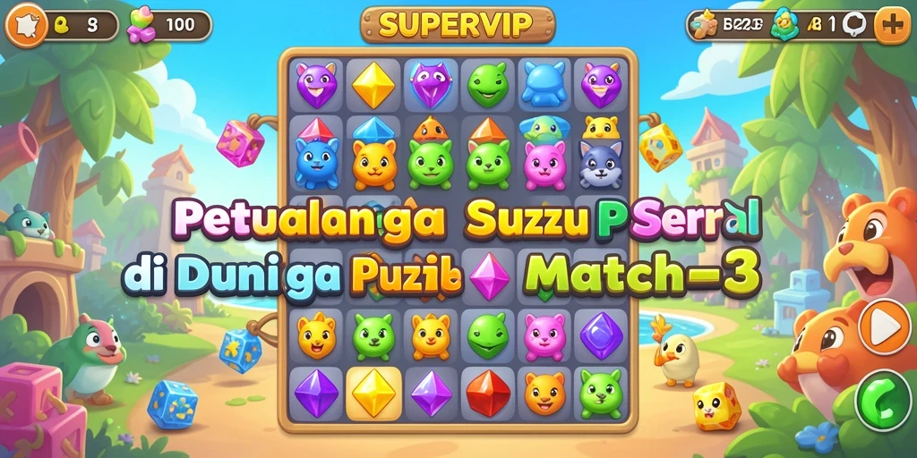 Tampilan antarmuka menarik dan penuh warna dari SUPERVIP.